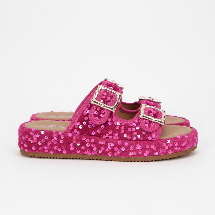 Fiorella Sequin Sandals