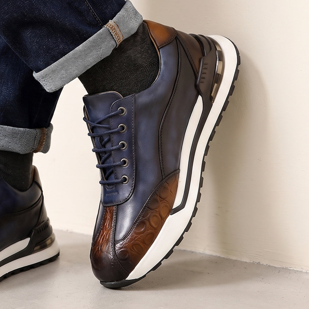 Bremont Patina Leather Sneaker — Navy