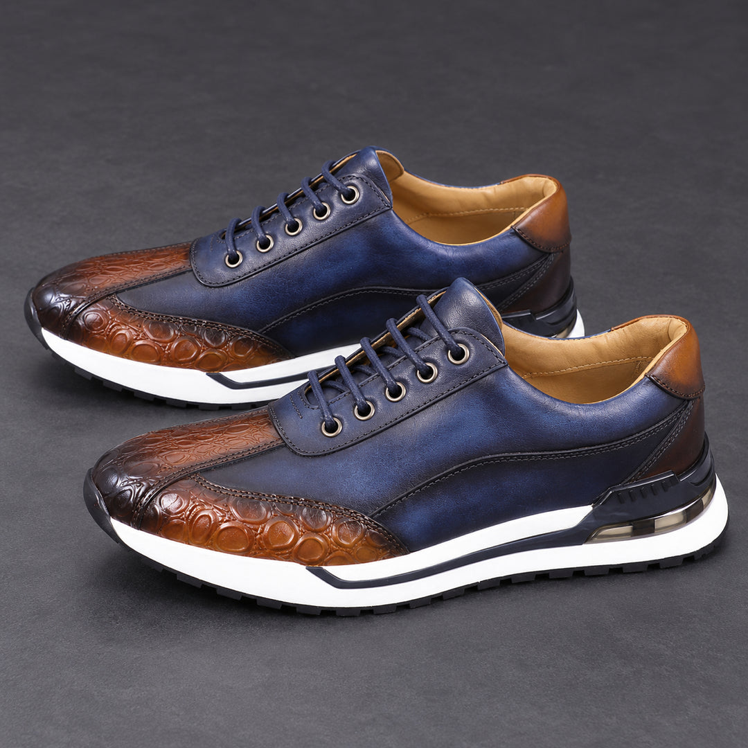 Bremont Patina Leather Sneaker — Navy