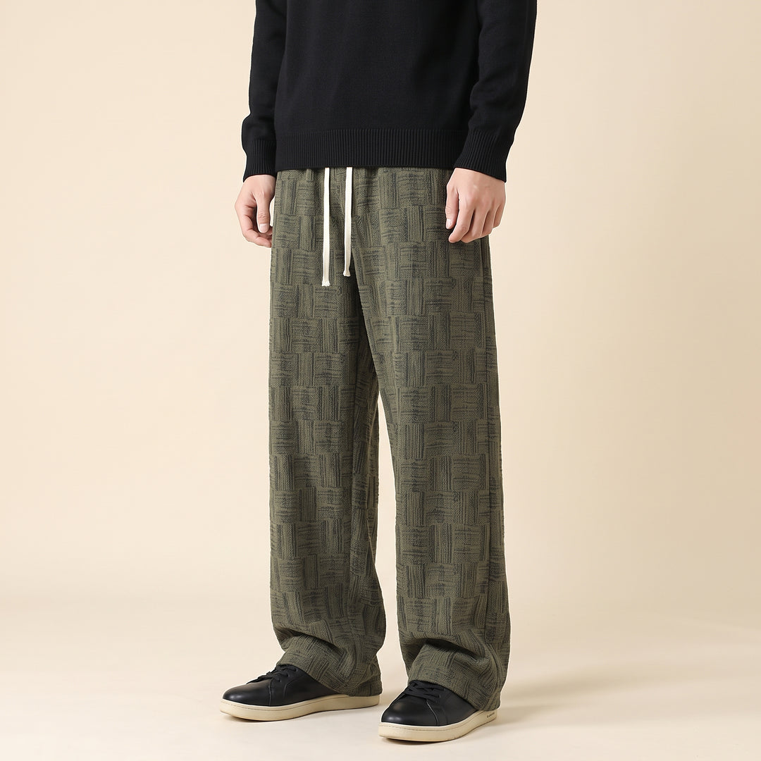 Parquet Corduroy Wide-Leg — Olive