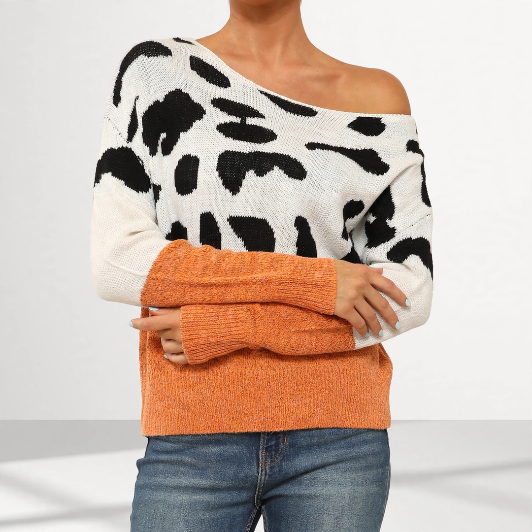 Rorschach Cow Print Sweater