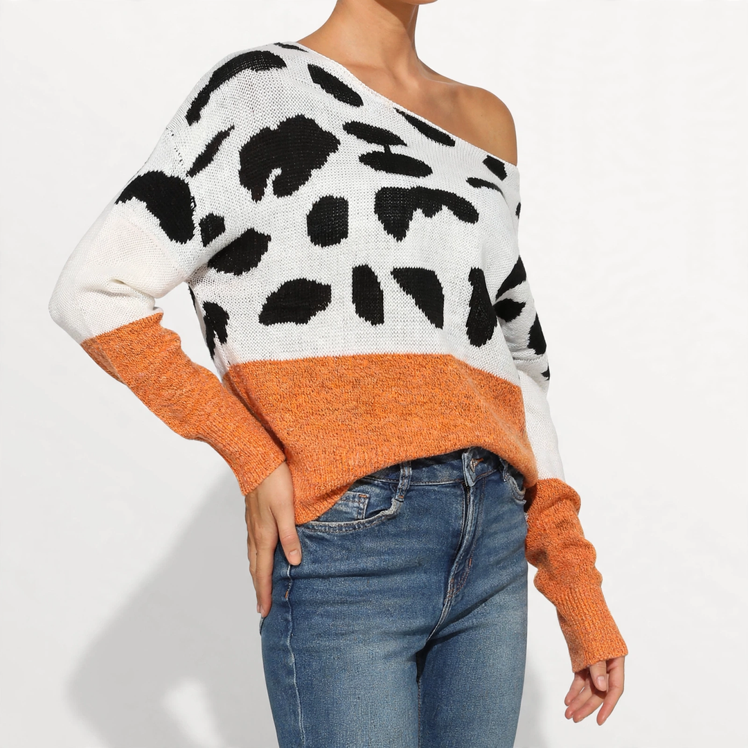 Rorschach Cow Print Sweater