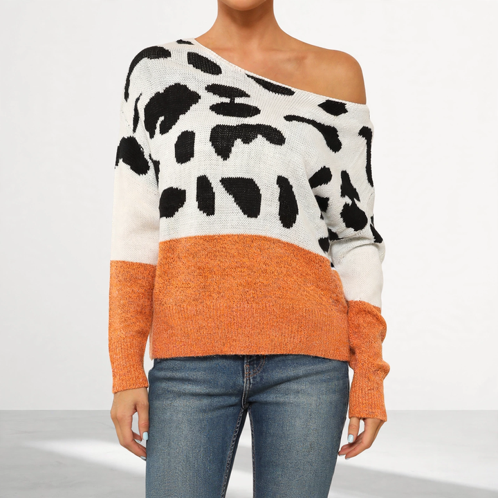 Rorschach Cow Print Sweater