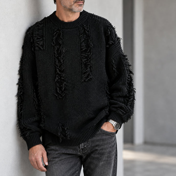 Mercer Distressed Fringe Sweater
