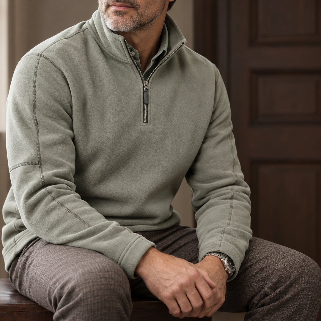 Velour Fleece Quarter-Zip