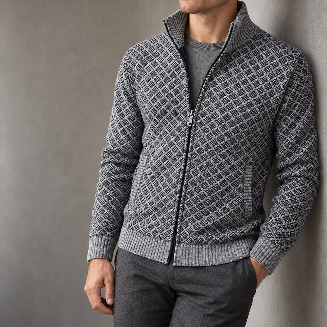 St Andrews Diamond Knit Cardigan