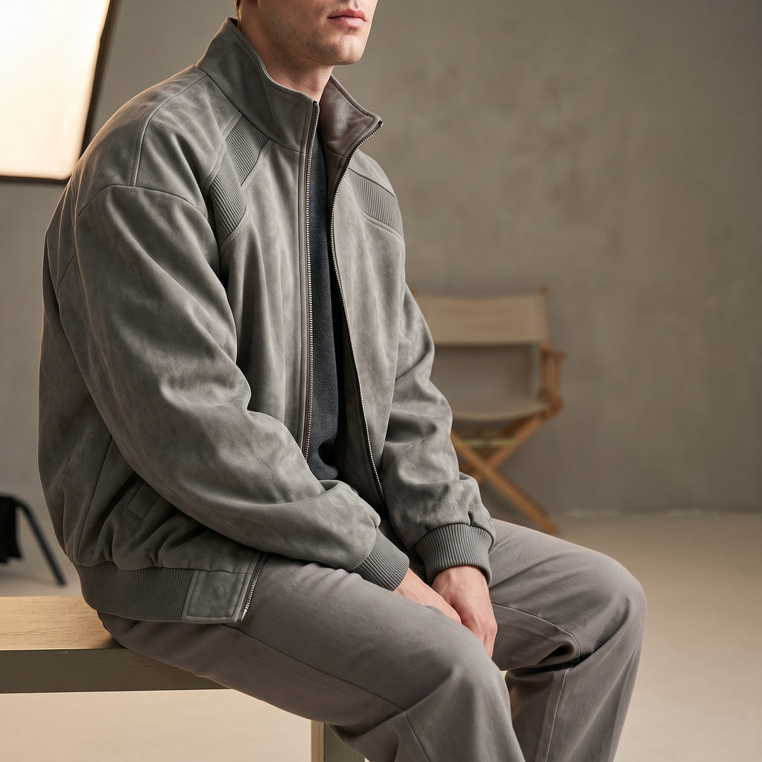 Keaton Washed Suede Bomber