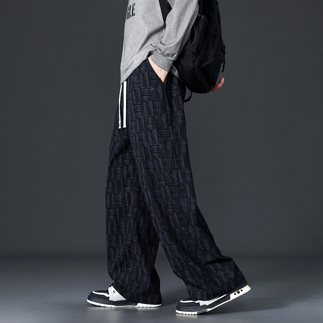 Parquet Corduroy Wide-Leg — Black