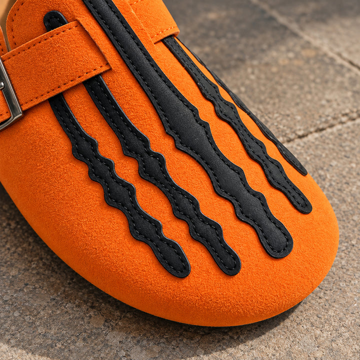 Marrow Buckle Clog Mule — Pumpkin Orange