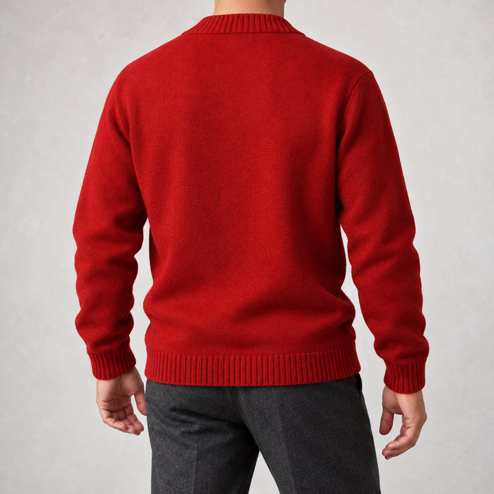 Mairano Knit Sweater — Red