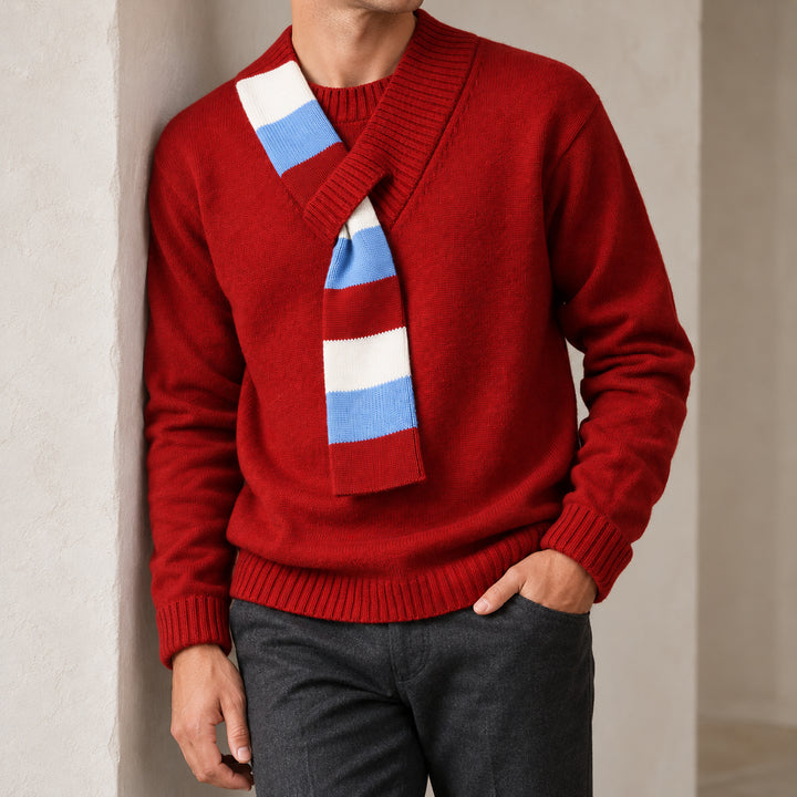 Mairano Knit Sweater — Red