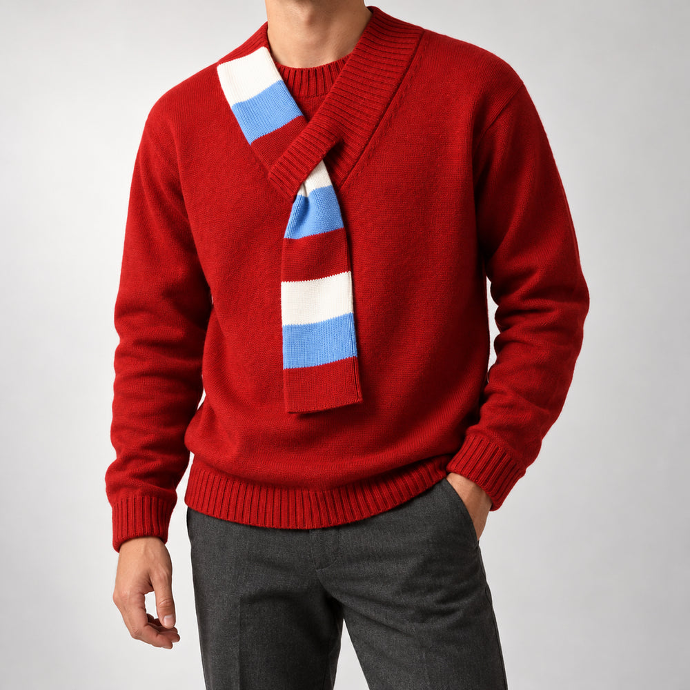 Mairano Knit Sweater — Red