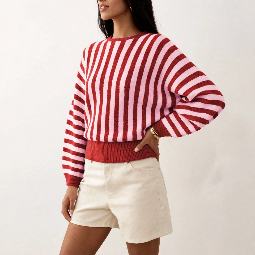 Cabana Strip Knit Crewneck
