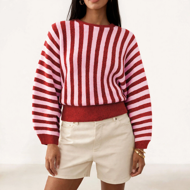 Cabana Strip Knit Crewneck