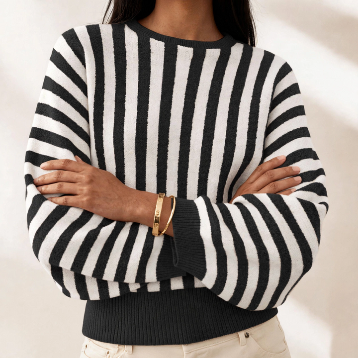 Cabana Strip Knit Crewneck