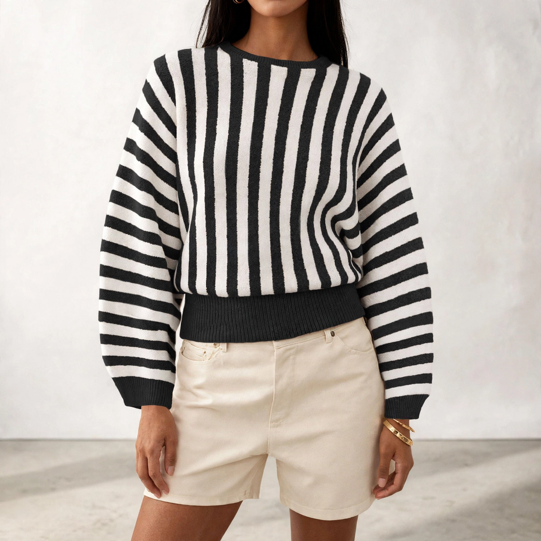 Cabana Strip Knit Crewneck