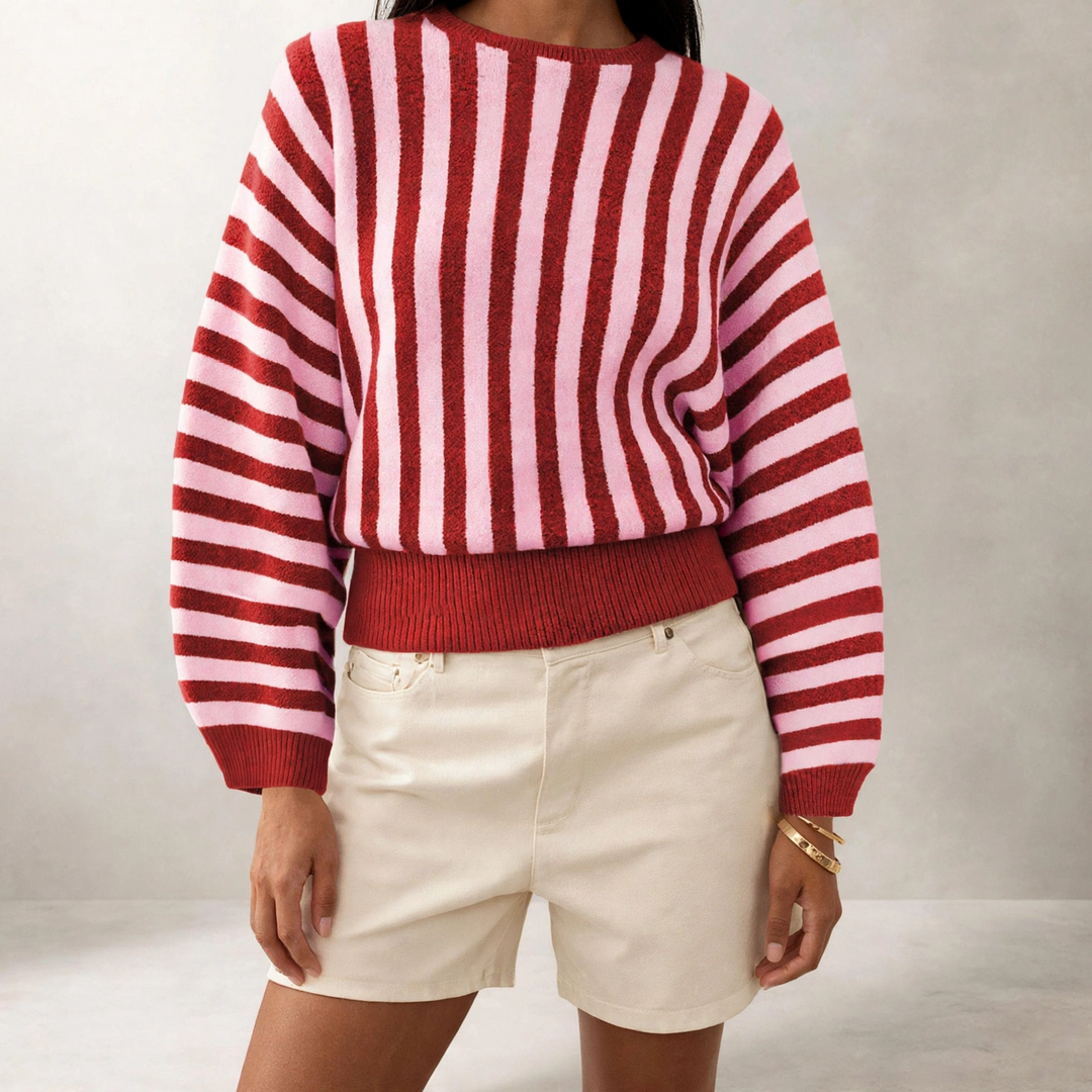 Cabana Strip Knit Crewneck