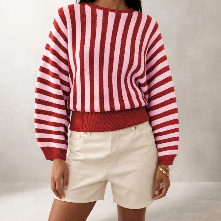 Cabana Strip Knit Crewneck
