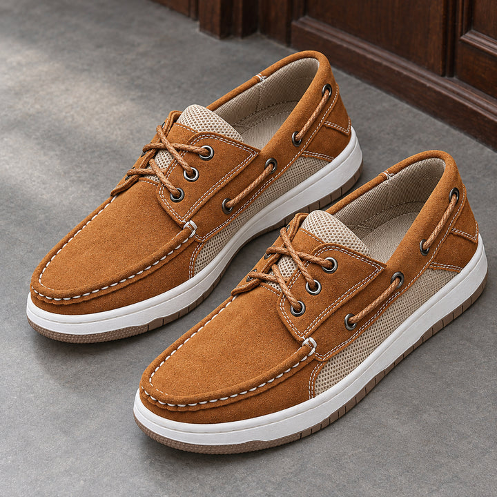 Hyannis Suede Deck Sneaker — Tan