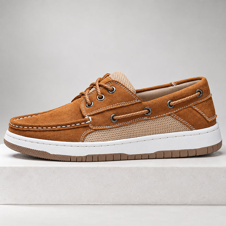 Hyannis Suede Deck Sneaker — Tan