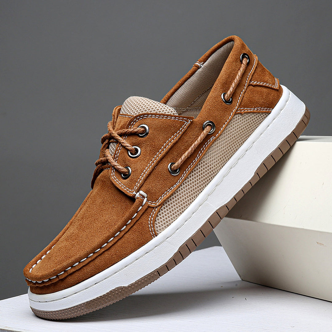 Hyannis Suede Deck Sneaker — Tan