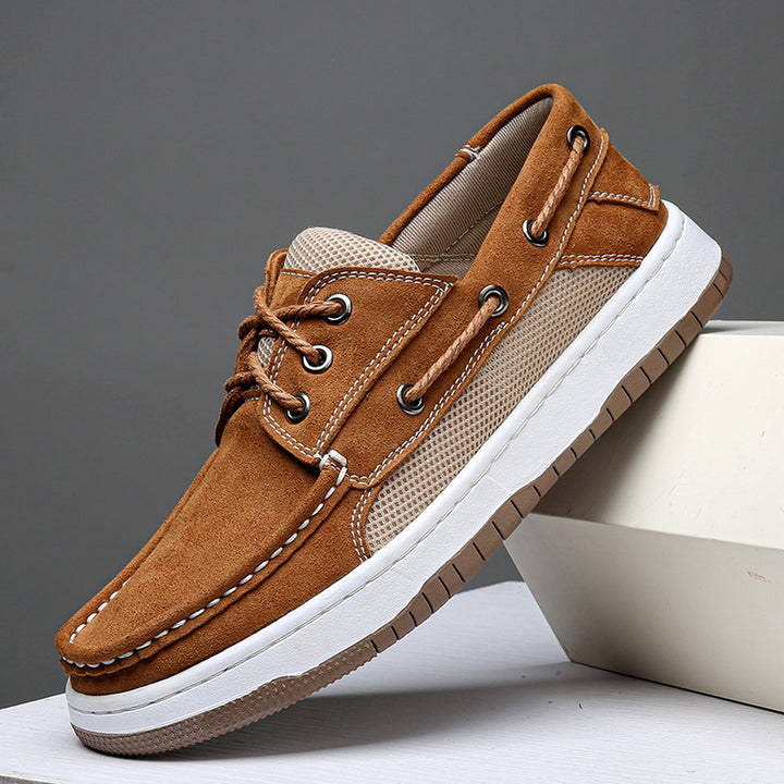 Hyannis Suede Deck Sneaker — Tan
