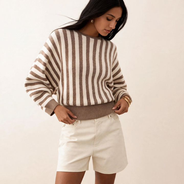 Cabana Strip Knit Crewneck
