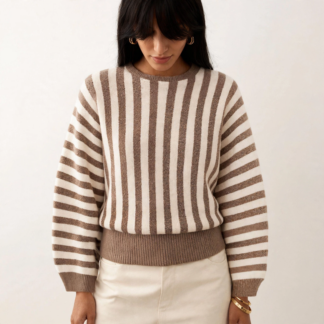 Cabana Strip Knit Crewneck