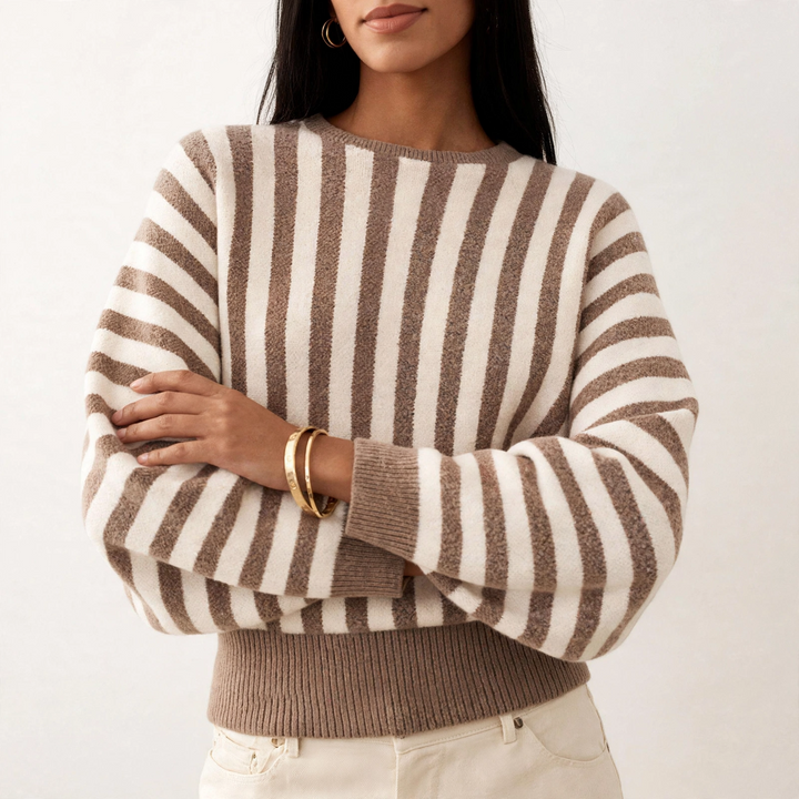 Cabana Strip Knit Crewneck