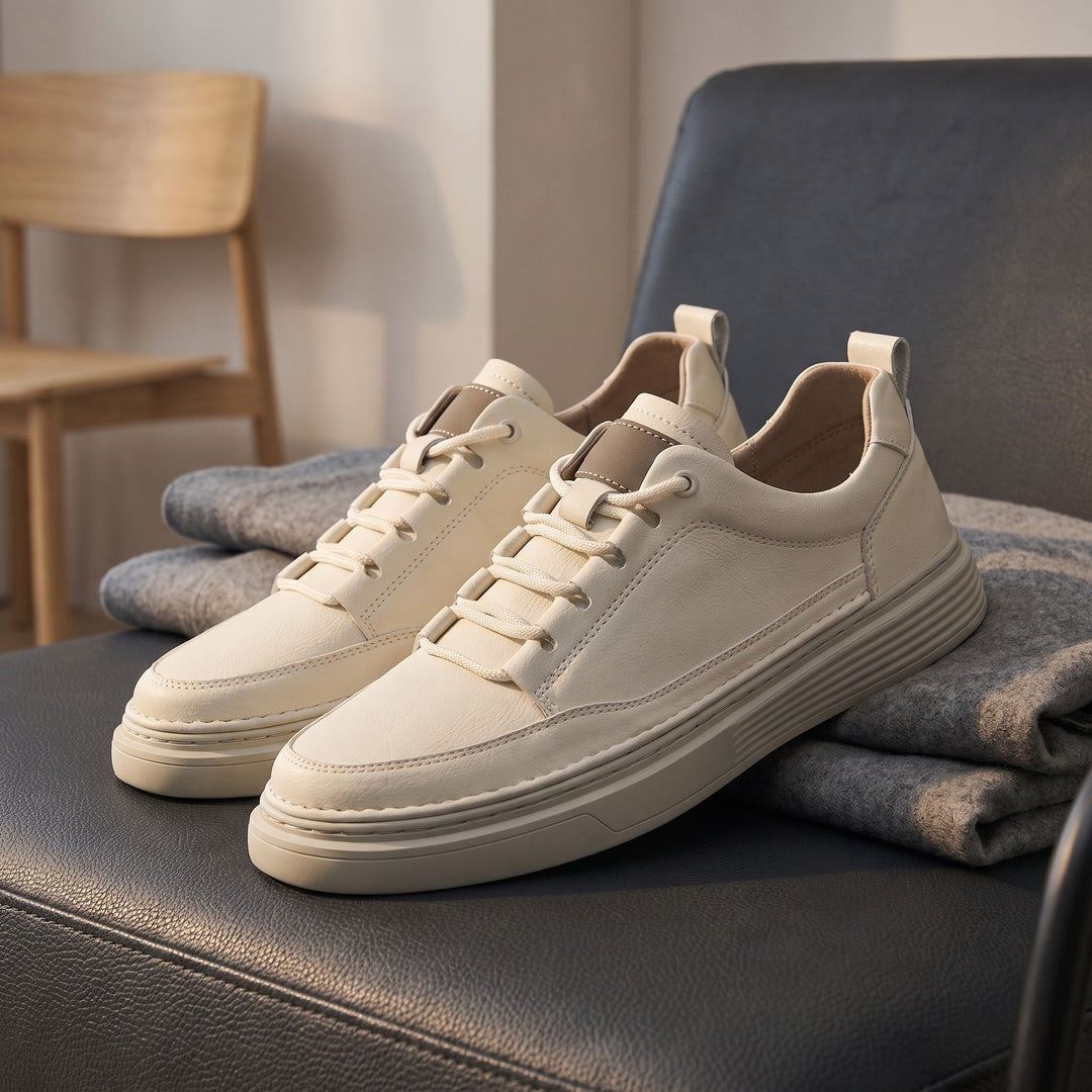 Belmont Minimalist Leather Sneaker — White