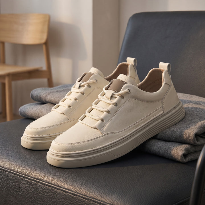 Belmont Minimalist Leather Sneaker — White
