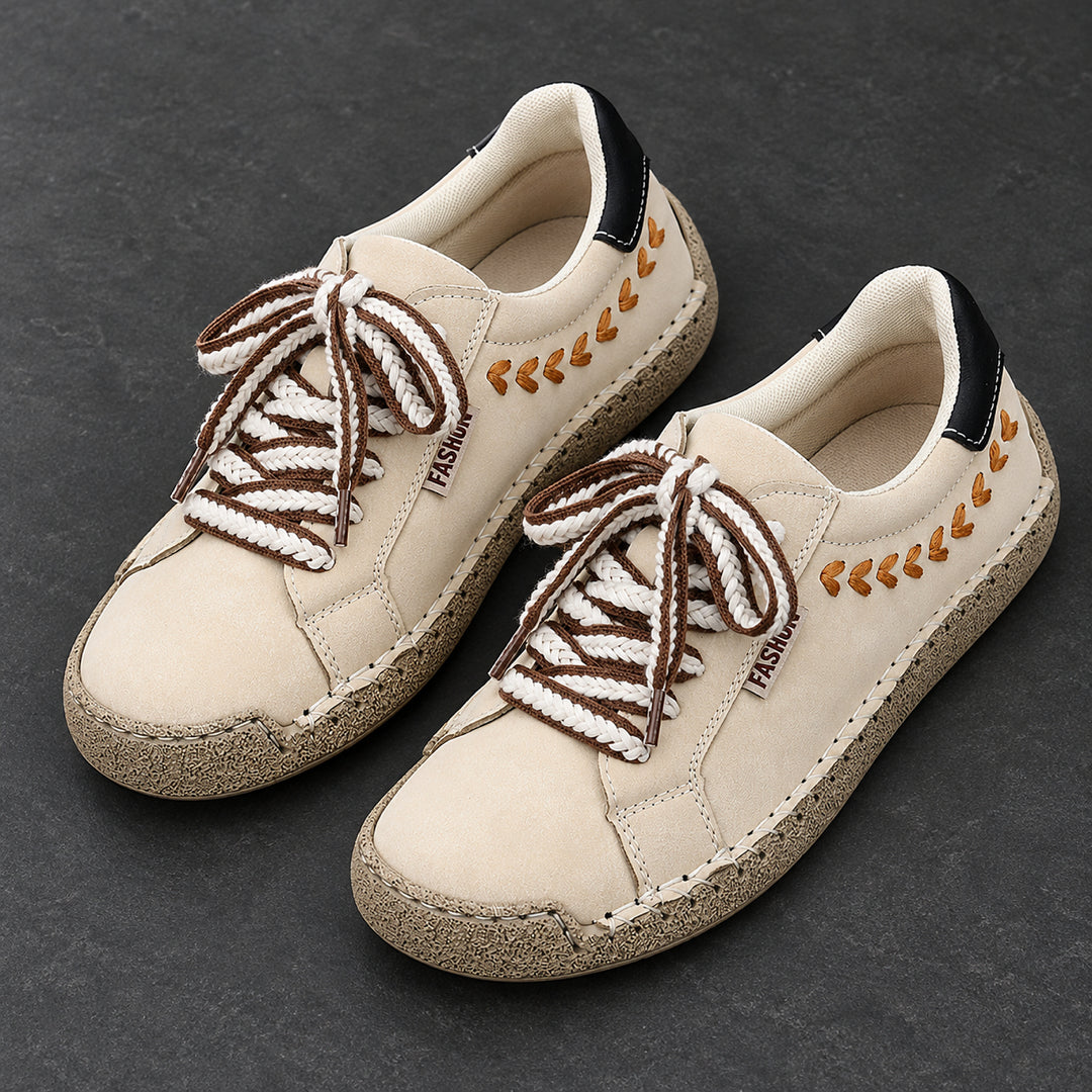 Arlo Hand-Stitched Sneaker — White
