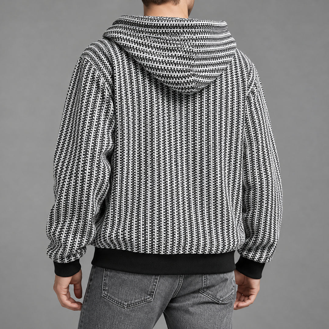 Thornton Knit Hooded Jacket — White