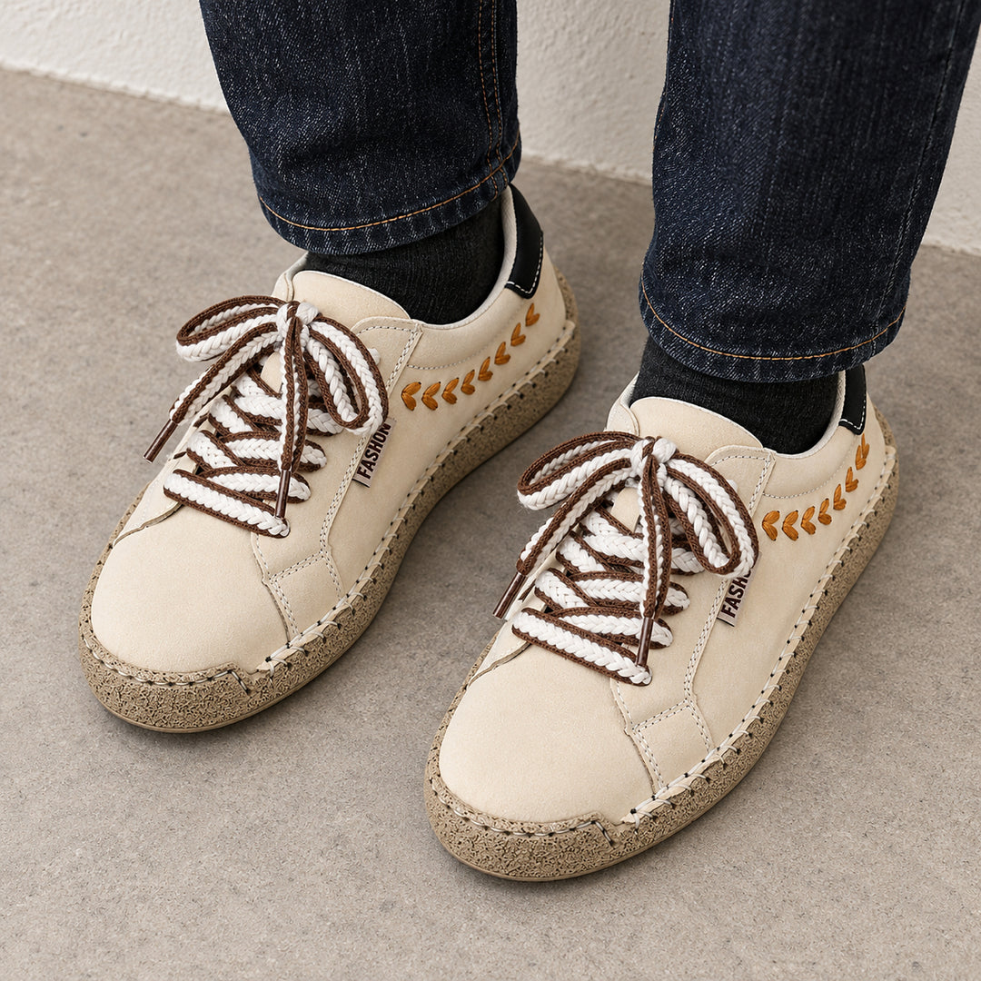 Arlo Hand-Stitched Sneaker — White