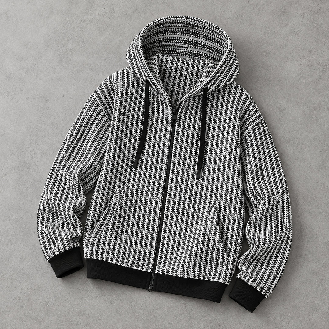 Thornton Knit Hooded Jacket — White