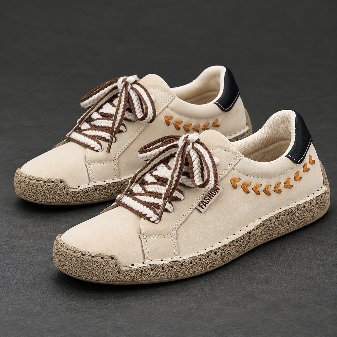 Arlo Hand-Stitched Sneaker — White