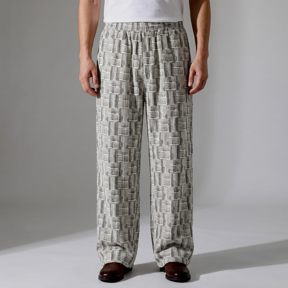 Parquet Corduroy Wide-Leg — White