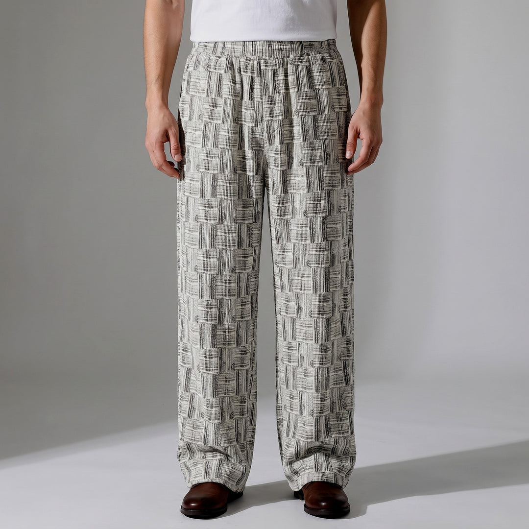 Parquet Corduroy Wide-Leg — White