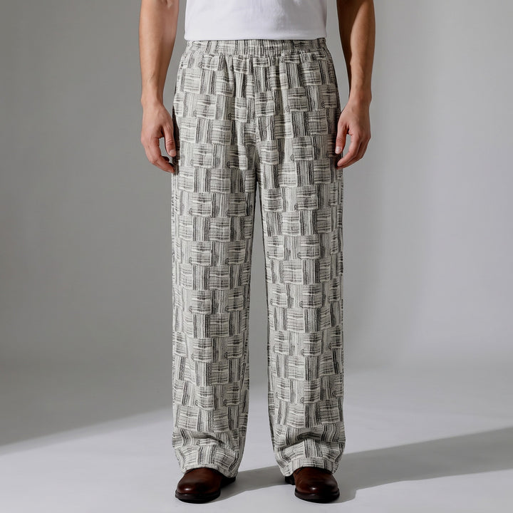 Parquet Corduroy Wide-Leg — White