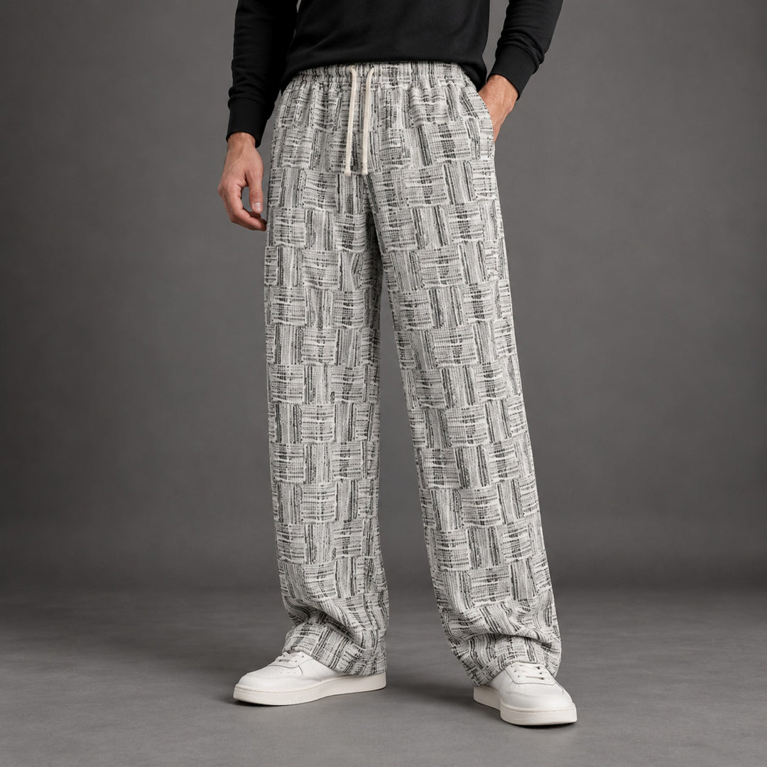 Parquet Corduroy Wide-Leg — White