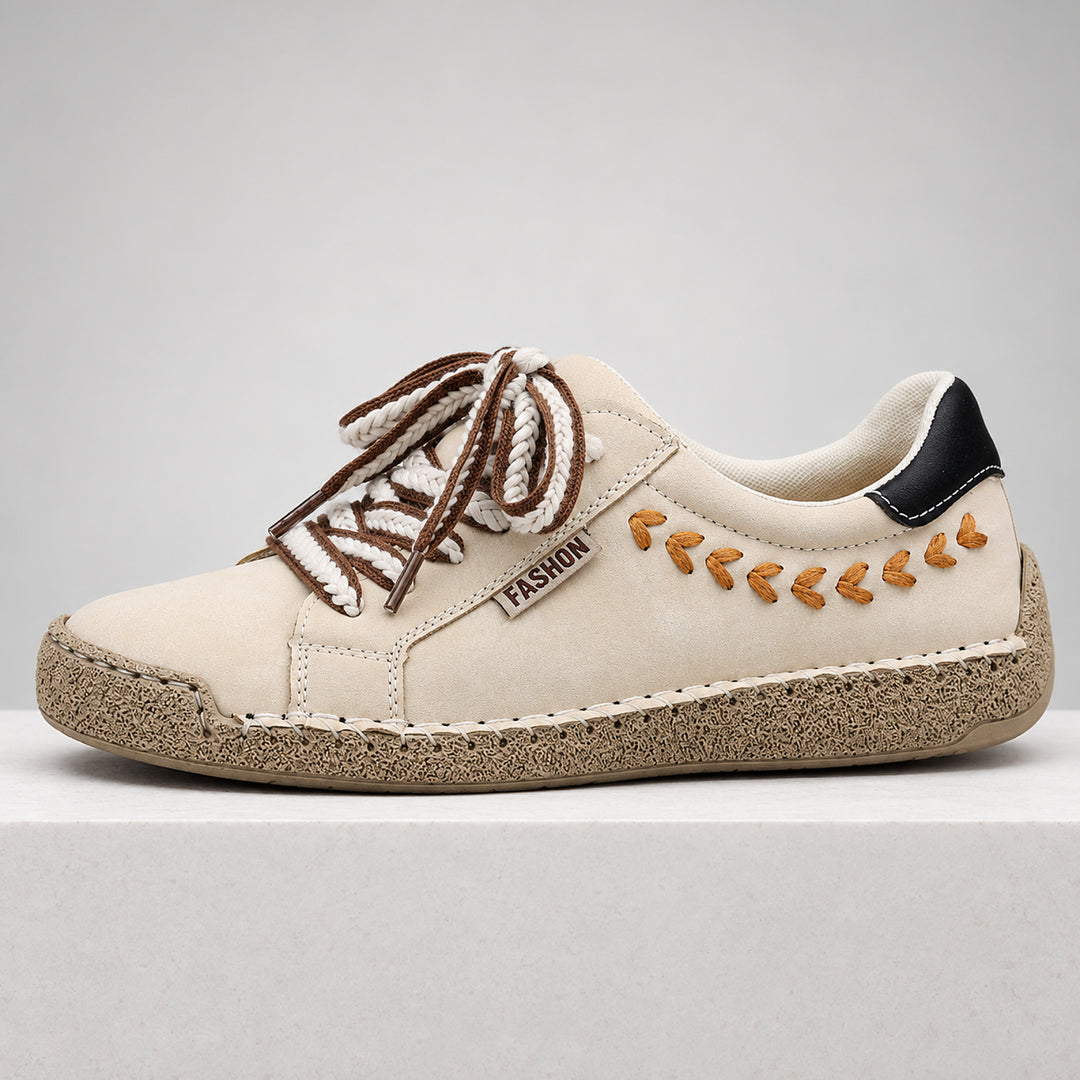 Arlo Hand-Stitched Sneaker — White