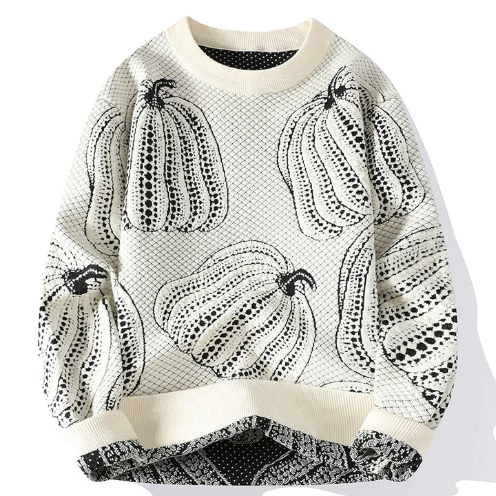 Classic Pumpkin-Patch Textured Sweater