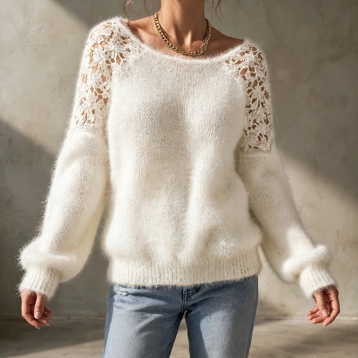 Halo Lace Brushed Sweater