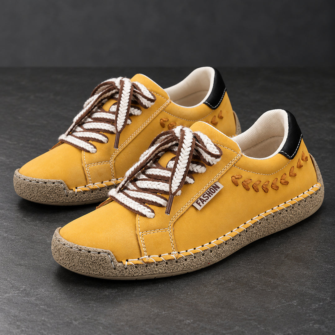 Arlo Hand-Stitched Sneaker — Yellow