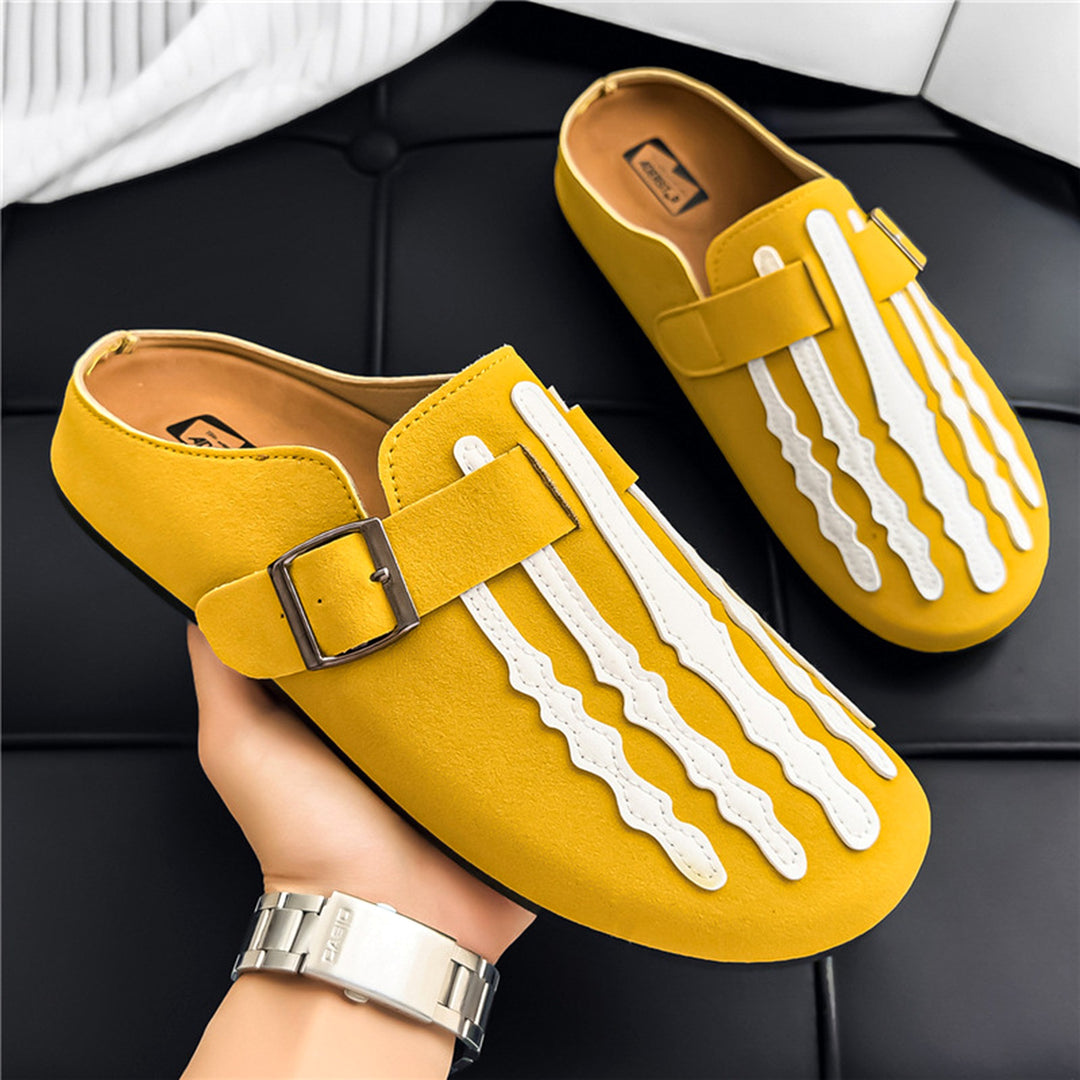 Marrow Buckle Clog Mule — Yellow